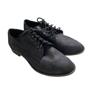 Very Volatile Warner Oxford Flats Womens Size 10 Black Office Wear Lace Up Style